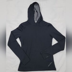 Under Armour ColdGear Fitted Hooded Pullover Black Long Sleeve Athletic Hoodie L